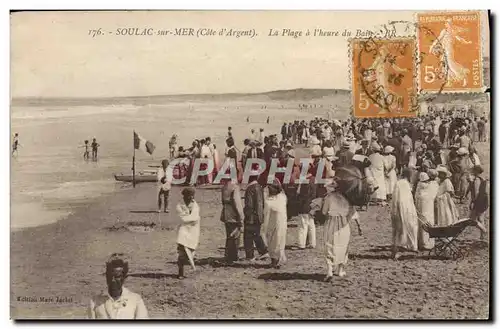 Cartes postales Soulac Sur Mer La Plage a l'heure du bain