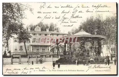 Ansichtskarte AK Toulon La Place d&#39Armes et la Prefecture maritime