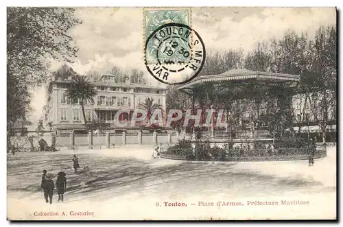 Cartes postales Toulon Place d'Armes Prefecture Maritime