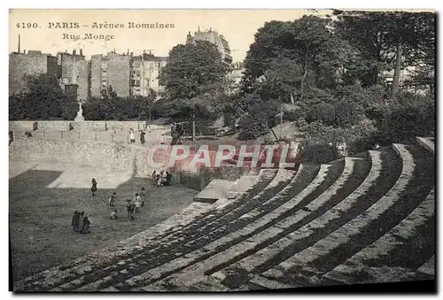 Cartes postales Paris Arenes Romaines Rue Monge