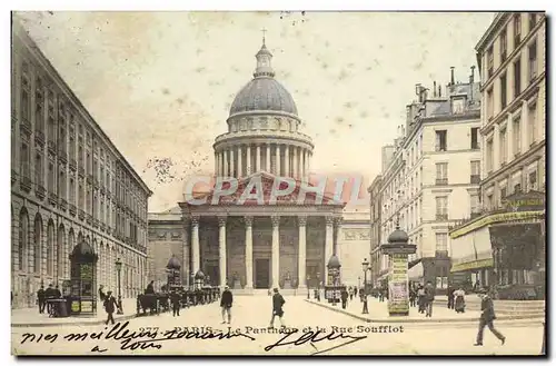 Cartes postales Paris Le Pantheon et la Rue Soufflot