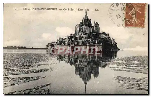 Cartes postales Le Mont Saint Michel Cote Est Train