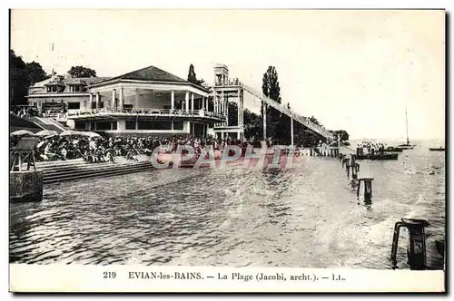 Cartes postales Evian les Bains La Plage