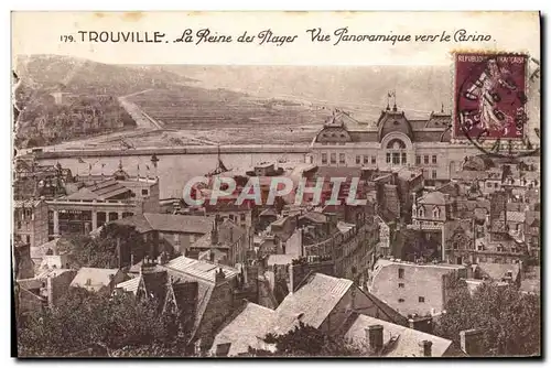 Ansichtskarte AK Trouville La Reine du Plage Vue panoramique vers le casino