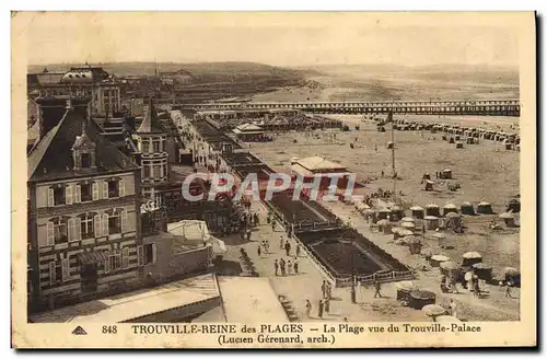 Cartes postales Trouville Reine Des Plages La Plage Vue du Trouville Palace