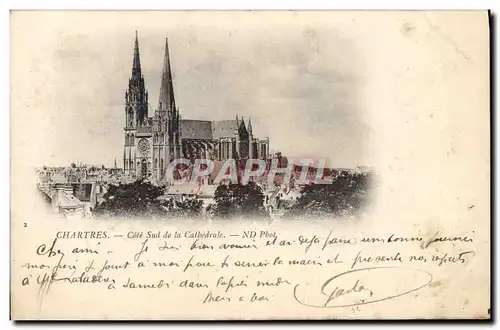 Cartes postales Chartres Cote sud de la Cathedrale