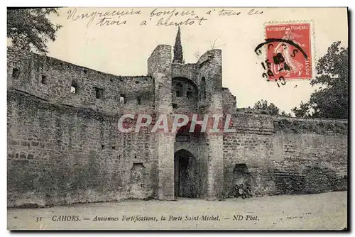 Ansichtskarte AK Cahors Anciennes fortifications La porte Saint Michel