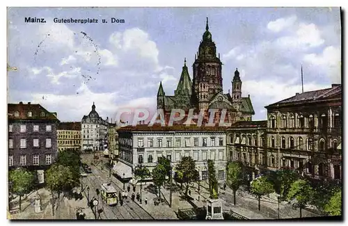 Cartes postales Mainz Gutenbergplatz u Dom