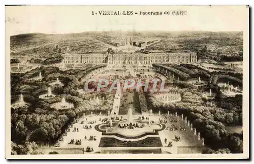 Cartes postales Versailles Panorama du parc