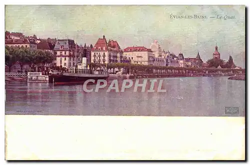 Cartes postales Evian les Bains Le quai Bateau