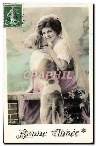 Cartes postales Fantaisie Femme Chien