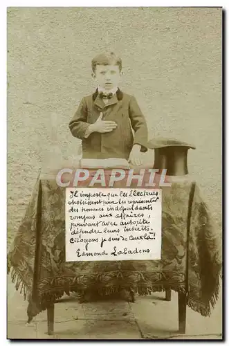 CARTE PHOTO Enfant Haut de forme