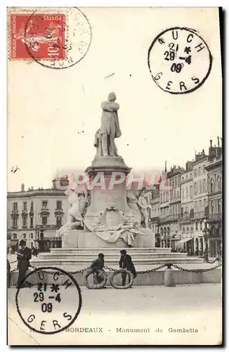 Cartes postales Bordeaux Monument De Gambetta