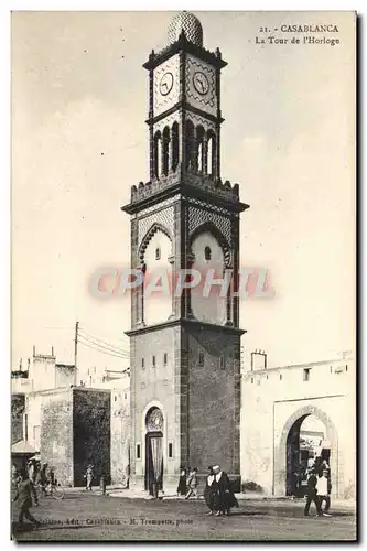 Cartes postales Casablanca La Tour De I&#39Horloge