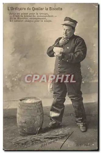 Cartes postales Fantaisie L&#39ordinaire du cavalier La Biscotte Militaria