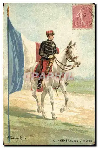 Cartes postales Fantaisie General de division Militaria