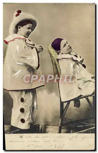 Cartes postales Fantaisie Enfants Pierrot