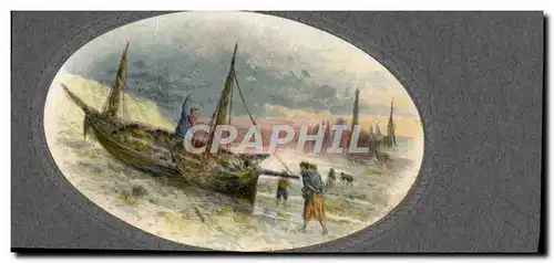 Cartes postales Fantaisie Bateau Peche