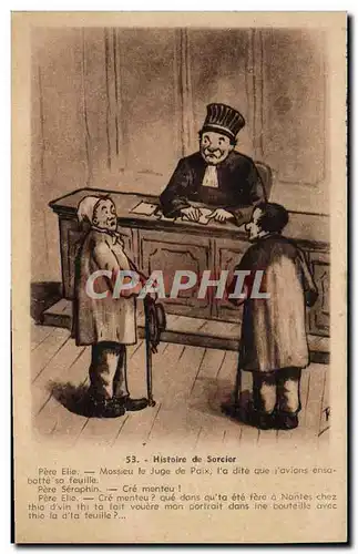 Cartes postales Histoire De Sorcier Folklore