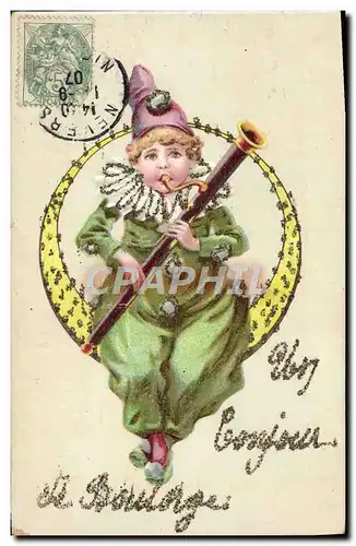 Cartes postales Fantaisie Enfant Hautbois