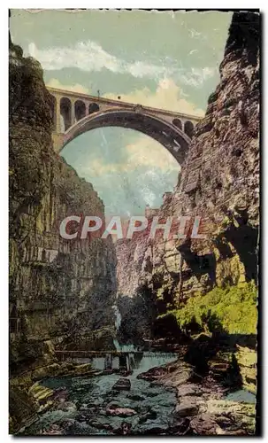 Cartes postales Constantine Pont Sidi Rached Pris Du Fond Des Gorges
