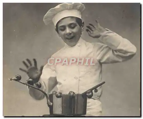Ansichtskarte AK Fantaisie Enfant Chef