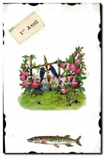 Cartes postales Fantaisie Poisson 1er Avril