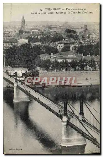 Cartes postales Toulouse Vue Panoramique Dans le fond Saint Sernin et la Tour des Cordeliers