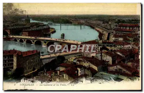 Cartes postales Toulouse La Garonne Et Les Ponts