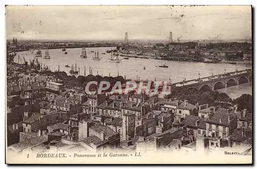 Cartes postales Bordeaux Panorama Et La Garonne