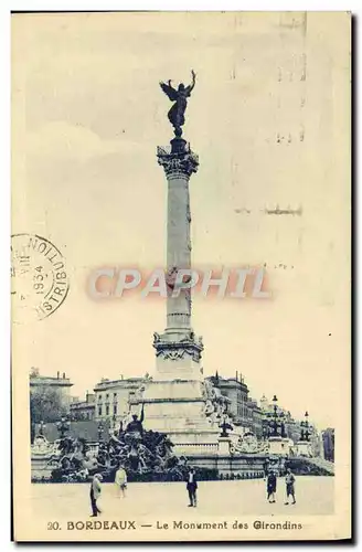 Cartes postales Bordeaux Le Monument Des Girondins