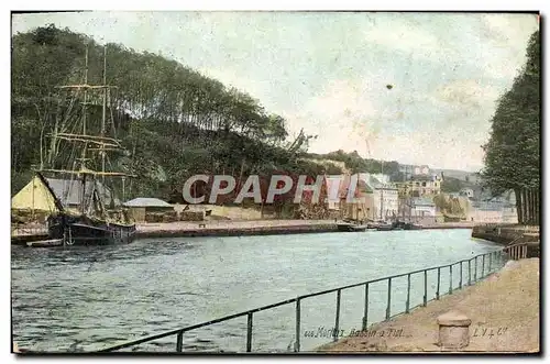 Cartes postales Morlaix Bassin a flot Bateau