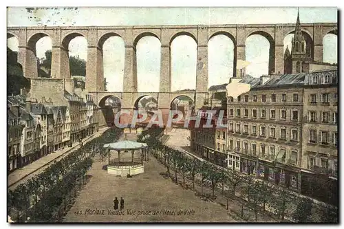 Cartes postales Morlaix Viaduc Vue Prise De I&#39Hotel De Ville