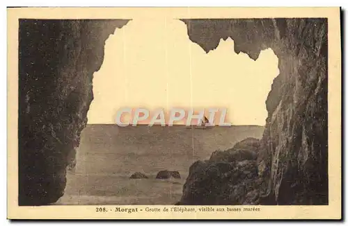 Cartes postales Morgat Grotte De I&#39Elephant Visible Aux Basses Marees