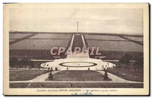 Cartes postales Cimetiere Americain Meuse Argonne Vue Generale Militaria