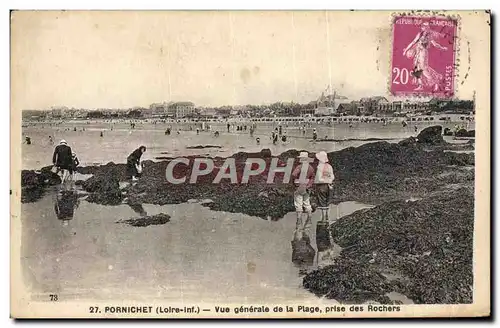 Cartes postales Pornichet Vue Generale De La Plage Prise Des Rochers