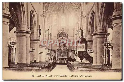 Cartes postales Les Sables D&#39Olonne Interieur De I&#39Eglise