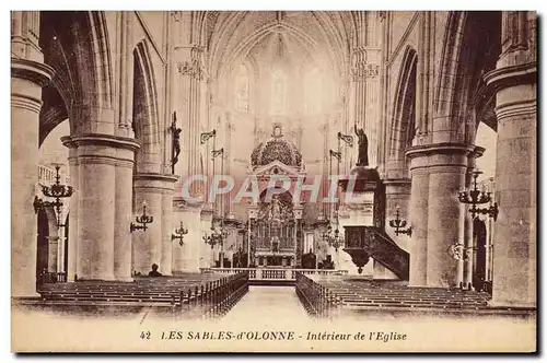 Cartes postales Les Sables D'Olonne Interieur De I'Eglise