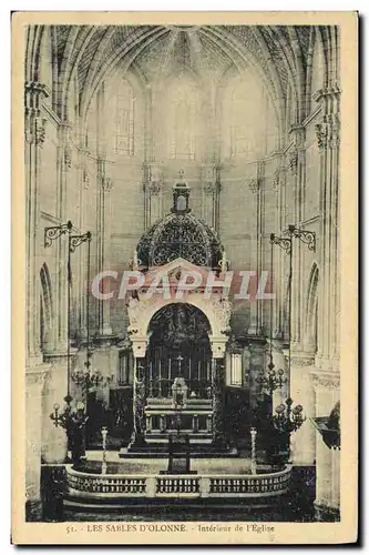 Cartes postales Les Sables D'Olonne Interieur De I'Eglise