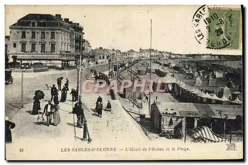 Cartes postales Les Sables D&#39Olonne L&#39Hotel De I&#39Ocean Et La Plage