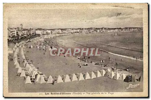 Cartes postales Les Sables D'Olonne Vue Generale De La Plage