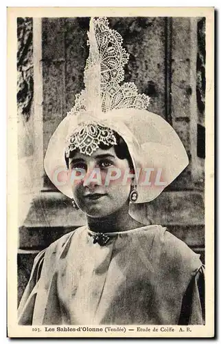 Cartes postales Les Sables D'Olonne Etude De Coiffe Folklore