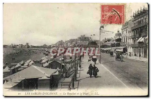 Cartes postales Les Sables D'Olonne Le Remblai Et La Plage