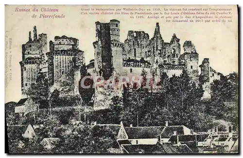 Cartes postales Ruines Du Chateau De Pierrefonds