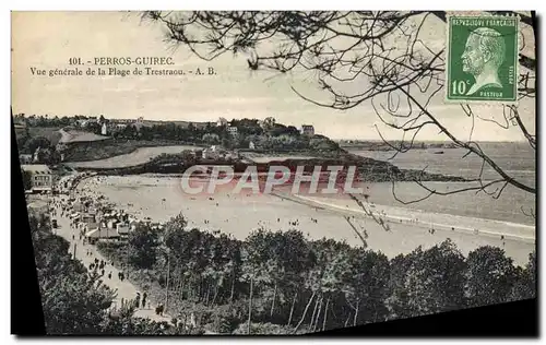 Cartes postales Perros Guirec Vue Generale De La Plage De Trestraou