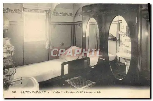 Ansichtskarte AK Saint Nazaire Cuba Cabine De 1ere Classe Paquebot