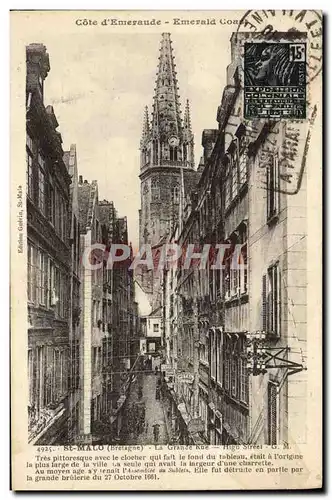 Ansichtskarte AK St Malo La Grande Rue