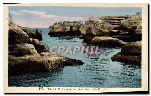 Cartes postales Saint Palais Sur Mer Rochers Des Pierrieres Cachet Daguin