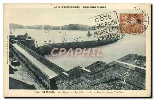 Cartes postales St Malo Les Remparts Le Mole