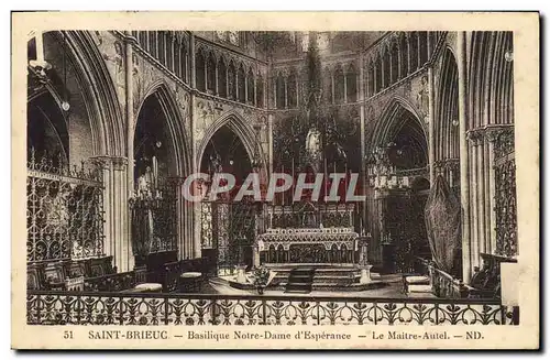 Ansichtskarte AK Saint Brieuc Basilique Notre Dame D&#39Esperance Le Maitre Autel